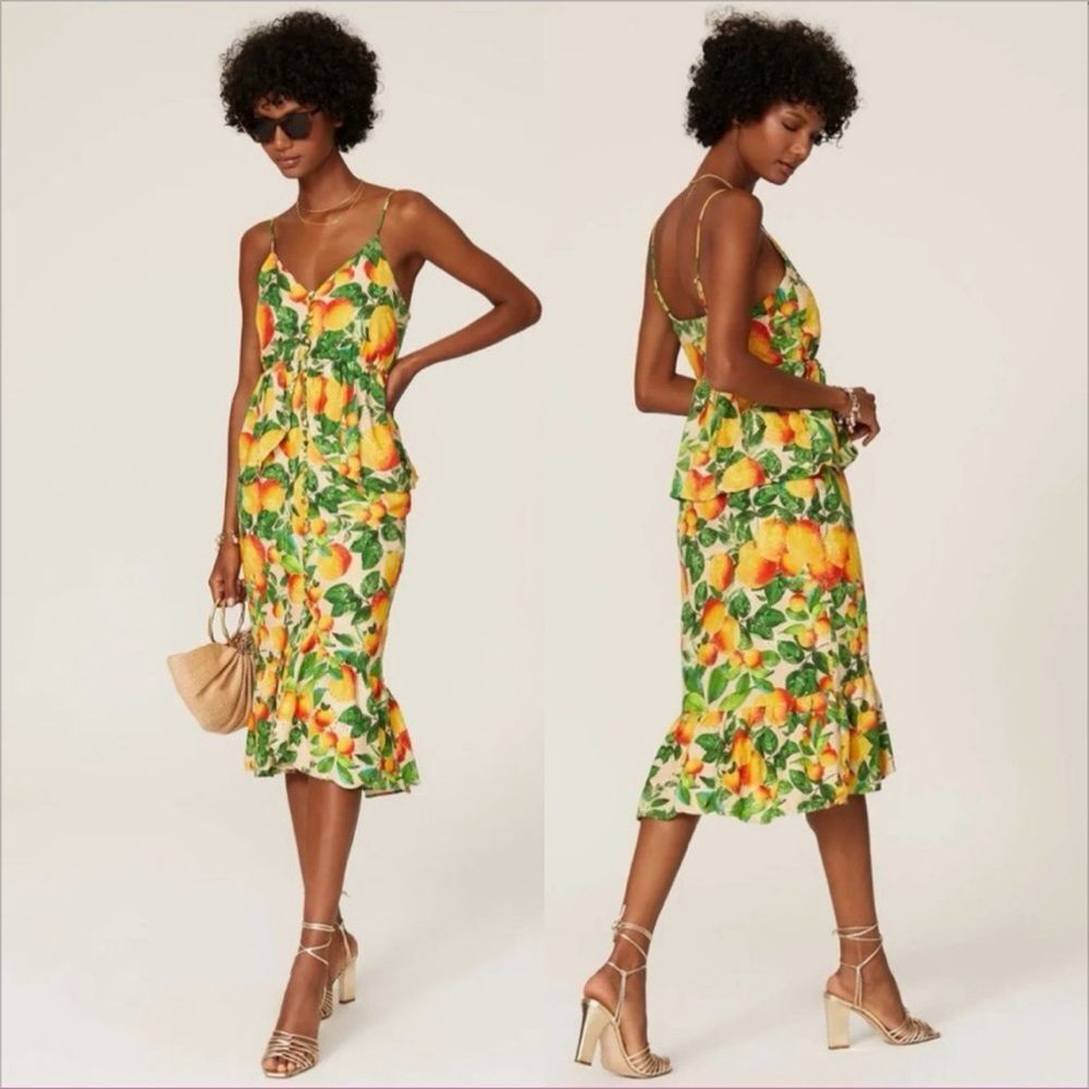 Farm Rio Sands Linen Embroidered Dress in size XS